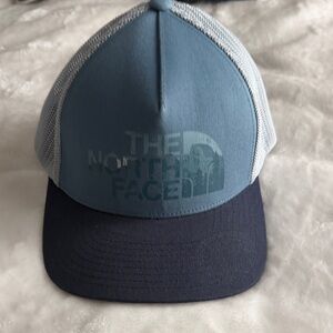 The North Face Light Blue and Navy Cap